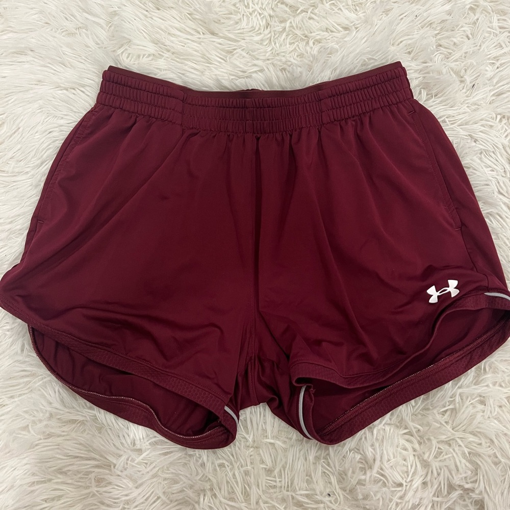 Under Armour Maroon Running Shorts